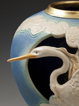 Heron in Clouds Vase - Eclipse Gallery