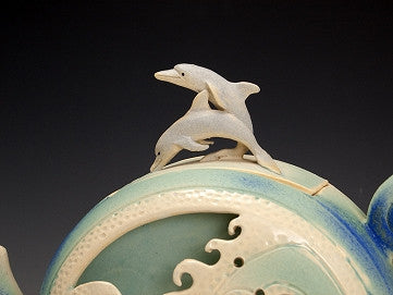 Dolphin Wave Box Teapot - Eclipse Gallery