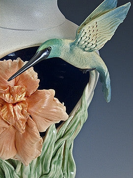Hummingbird Iris Cutout Vase - Eclipse Gallery