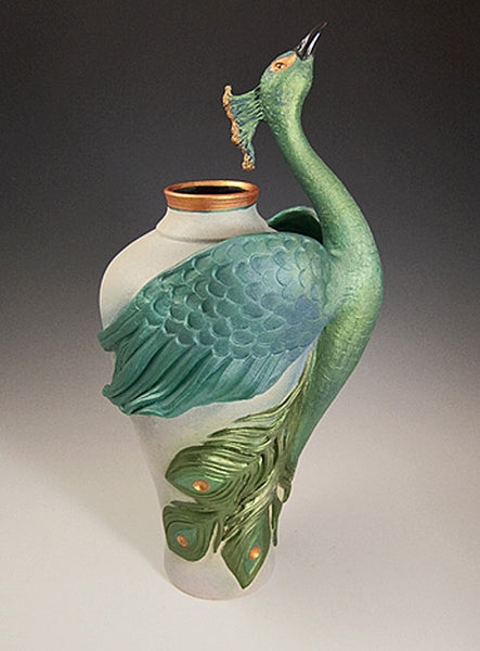 Peacock Vase