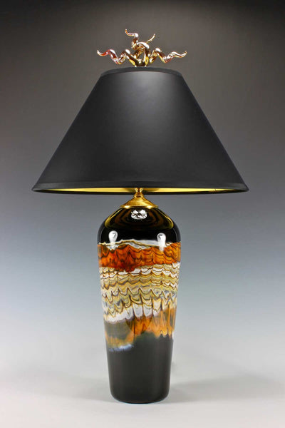 Black Opal Tangerine Table Lamp Juniper Finial Blade Gartner Eclipse Gallery