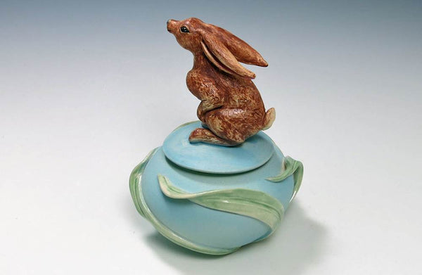 Bunny Covered Jar