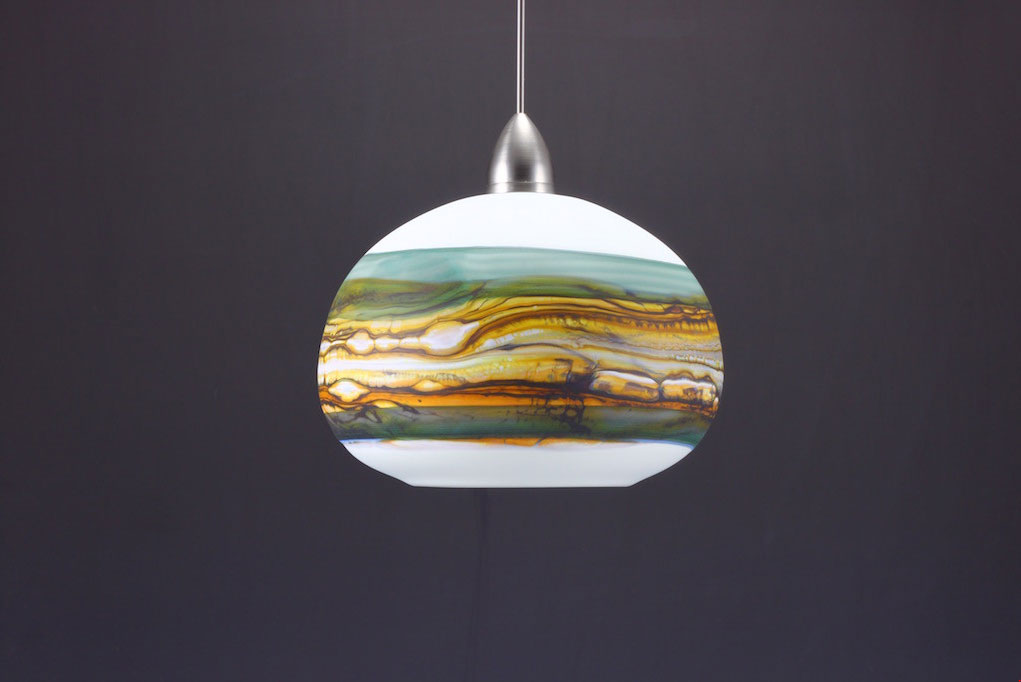 Strata art deals glass pendant light