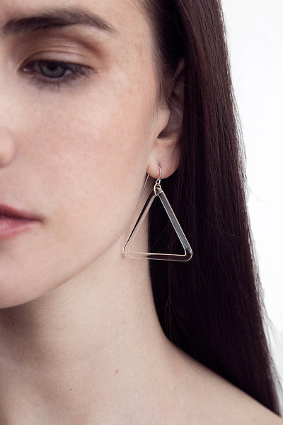 Glass Large Single Triangle Earrings - Eclipse Gallery