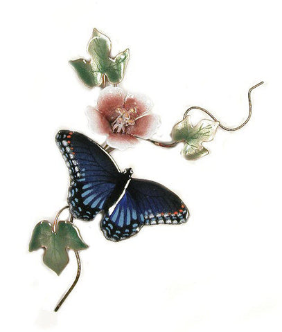 Red-Spotted Purple Butterfly with Flower
