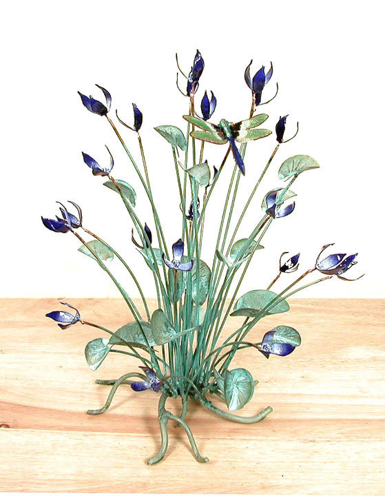 Blue Flowers with Dragongly - Eclipse Gallery