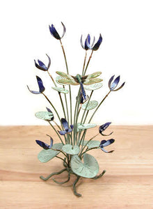 Blue Flowers with Dragonfly - Eclipse Gallery