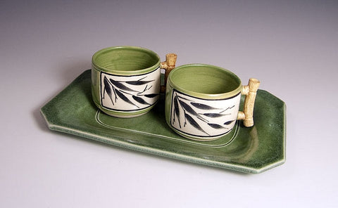 Bamboo Teacups with Tray - Eclipse Gallery