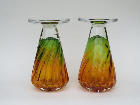 Candle Holder (Amber & Green) - Eclipse Gallery