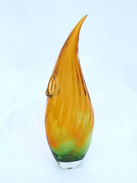 Raindrop Vase (Amber & Green)