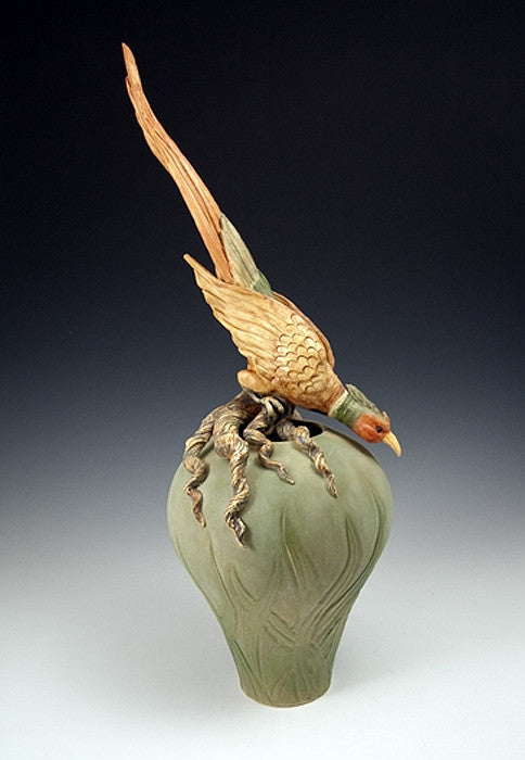 Crouching Pheasant Vase - Eclipse Gallery