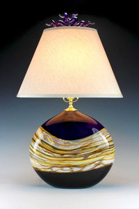 Amethyst Strata Flat Table Lamp