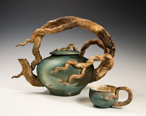 Arching Branch Teapot with 2 cups