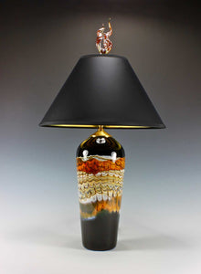 Black Opal Tangerine Table Lamp Flame Finial Blade Gartner Eclipse Gallery