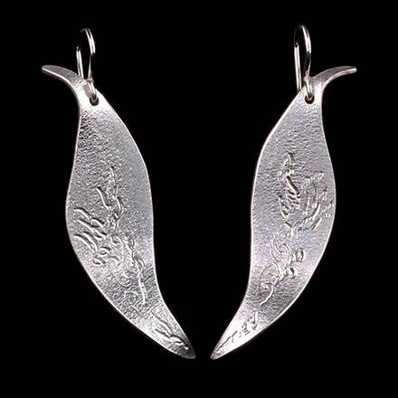 Leaf with Cattails or Vine Earrings - Eclipse Gallery
