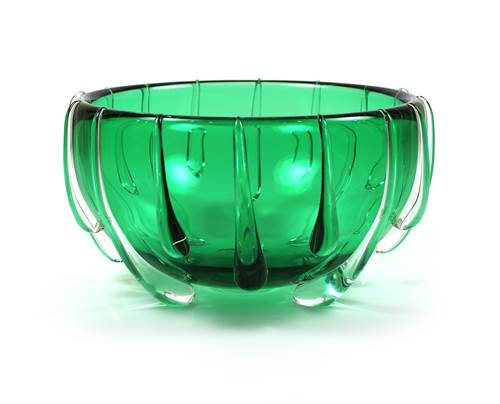 Small Raindrop Bowl Emerald