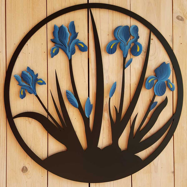 Iris-Wall-Hanging-Blue-Cricket-Forge-Eclipse-Gallery
