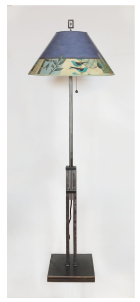 New Capri Adjustable Height Floor Lamp in Periwinkle