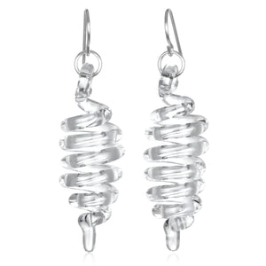 Glass Thin Dimensional Spiral Earrings - Eclipse Gallery