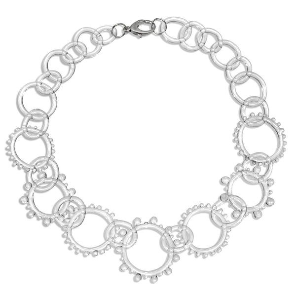 Glass Statement Wheel Chain Necklace - Eclipse Gallery