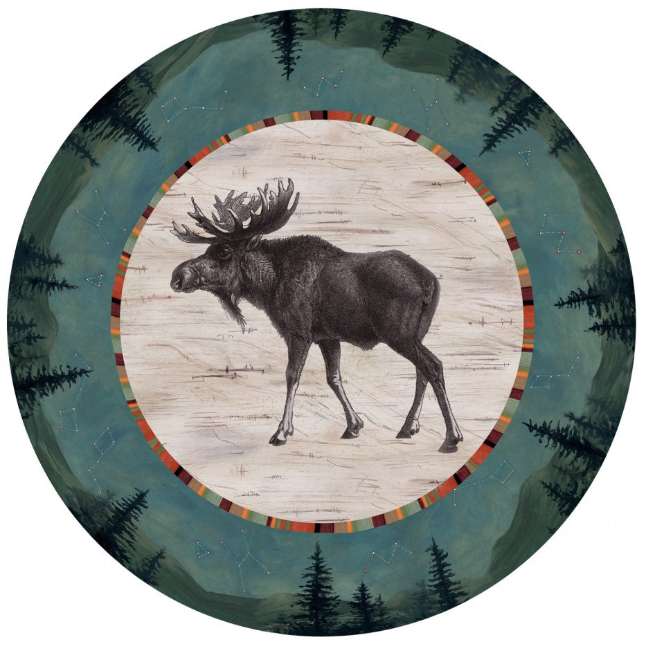 Large Lazy Susan in Midnight Moose - Eclipse Gallery