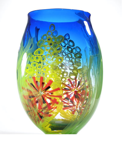 Blue Seascape Vase