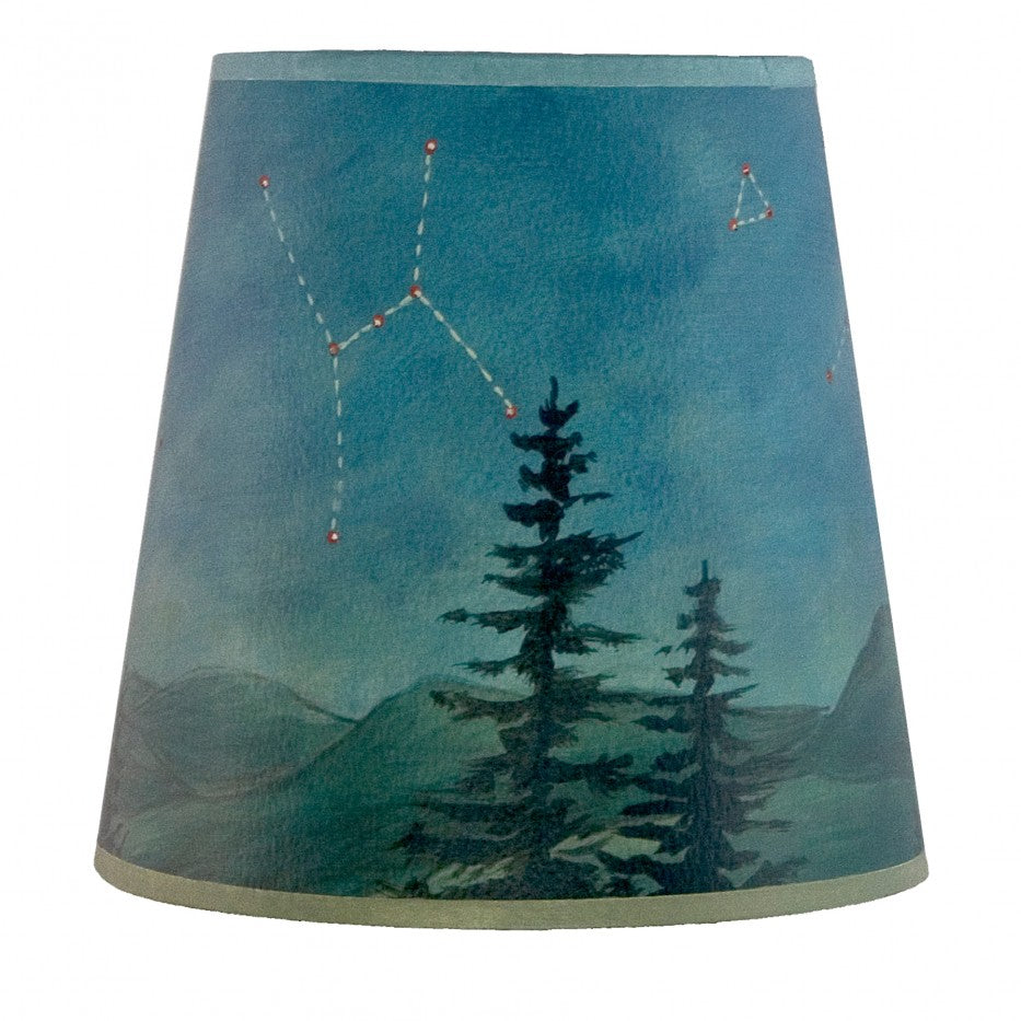 Small Drum Lamp Shade in Midnight Sky